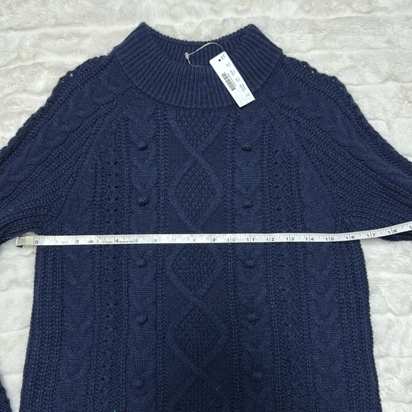 J. Crew Pom-pom Cable-knit Sweater Size Small NWT - Picture 8 of 11